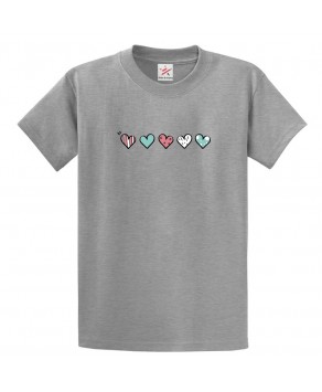 Mini Cute Hearts Classic Unisex Kids and Adults T-Shirt